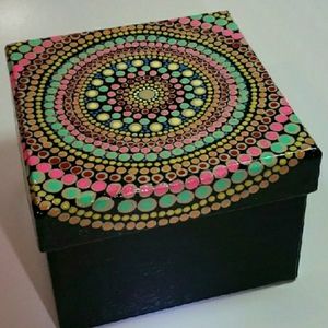 Keepsake Box Hand-Painted Mandala Trinket Box